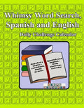 Whimsy Word Search, Spanish and English- Daily Challenge Calendar - Paperback
