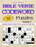 Bible Verse Codeword Puzzles Vol.1: 60 New Bible Verse Codeword Puzzles in Large Print Paperback - Paperback