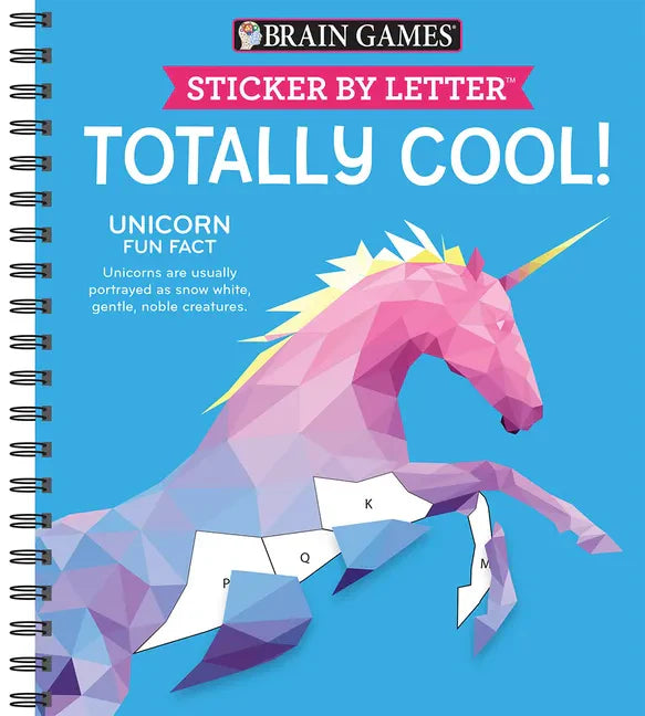 Brain Games - Sticker by Letter: Totally Cool! (Sticker Puzzles - Kids Activity Book) - Spiral