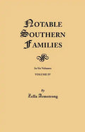 Notable Southern Families. Volume IV - Paperback