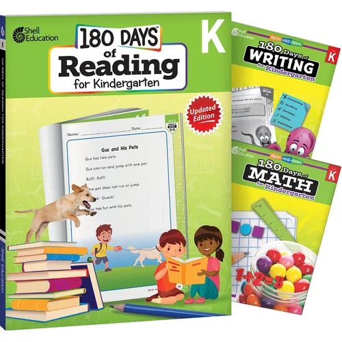 180 Days(tm) Reading, Writing and Math for Grade K: 3-Book Set: Practice, Assess, Diagnose - Paperback