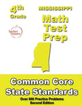 Mississippi 4th Grade Math Test Prep: Common Core Learning Standards - Paperback