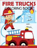 Fire Trucks Coloring Book: With Bonus Activity Pages - Paperback