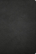CSB Large Print Thinline Bible, Holman Handcrafted Collection, Black Premium Goatskin - Leather