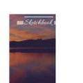 Personalized Sketchbook, Sunset, Lake, 120 Pages, (8.5x11) - Paperback