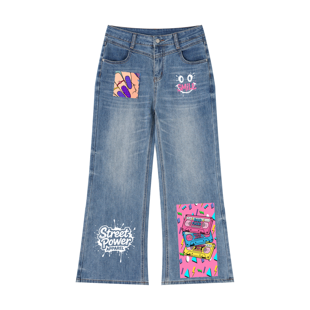 Women’s Vintage Wash Wide Leg Jeans