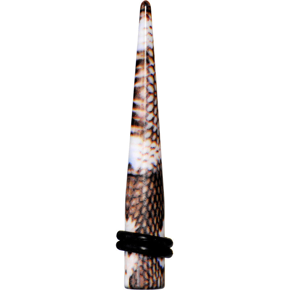 2G Blushing Snake Skin Acrylic Taper