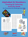Alphabet and Numbers Tracing and Coloring Activity Book - Paperback