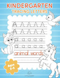 Kindergarten Tracing Letters: Alphabet Handwriting Practice Workbook For Kids Ages 3-5 - Paperback