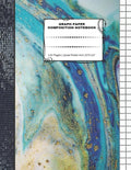 Graph Paper Composition Notebook: 110 Pages - Quad Ruled 4x4 - 8.5" x 11" Marble Large Notebook with Grid Paper - Math Notebook For Students - Paperback