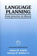 Language Planning: From Practice to Theory - Paperback