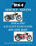 BSA C15-C15t-C15s-C15ss-B40-Ss90-B40e 'Service Sheets' 1958-1967 - Paperback