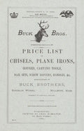 Buck Brothers Price List of Chisels, Plane Irons, Gouges, Carving Tools, Nail Sets, Screw Drivers, Handles, & c. - Paperback