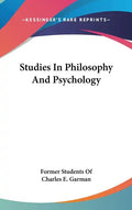 Studies In Philosophy And Psychology - Hardcover