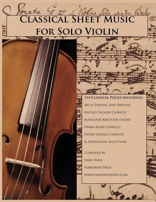 Classical Sheet Music for Solo Violin - Paperback