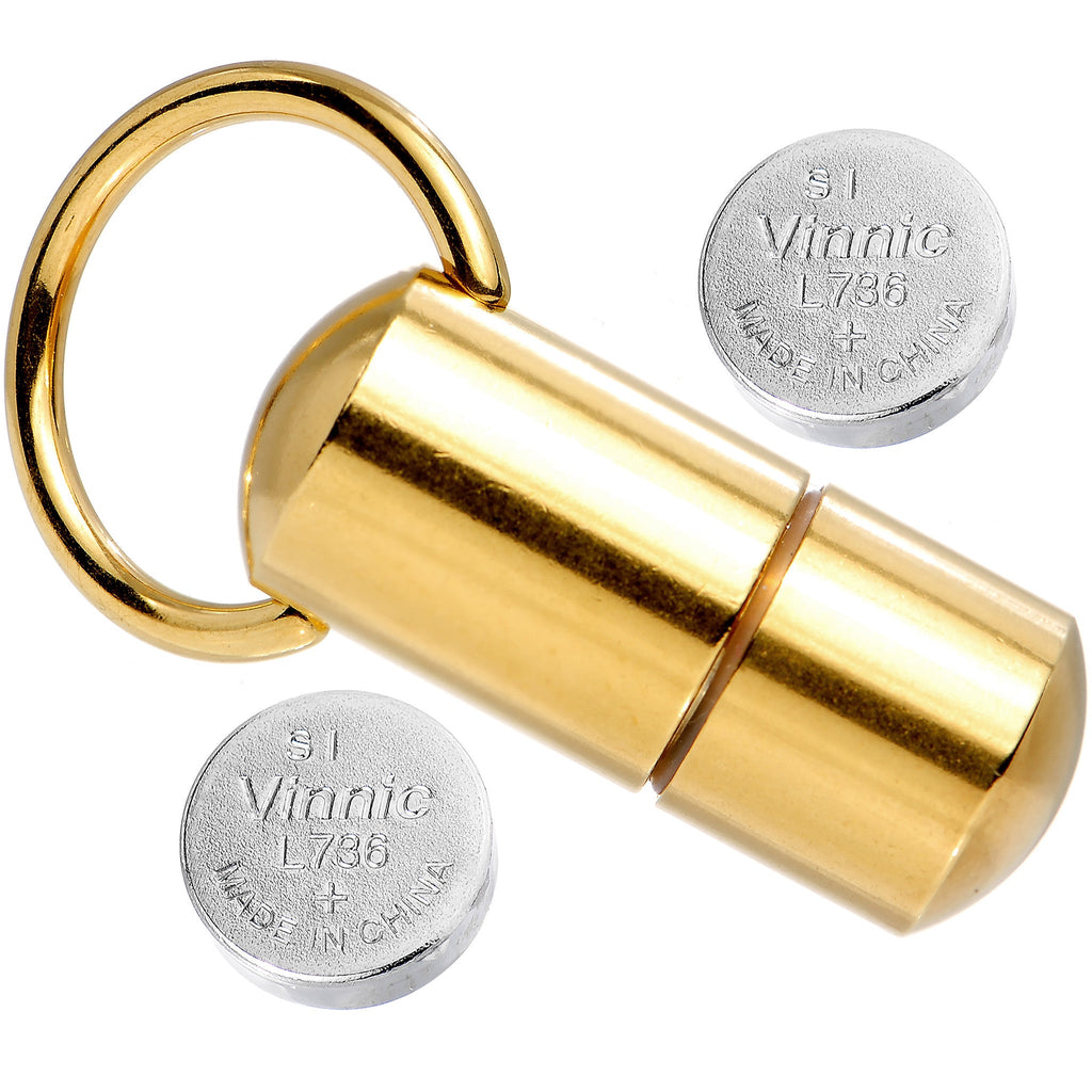 14G Gold Anodized Titanium Lix Oral Vibrator Captive Ring