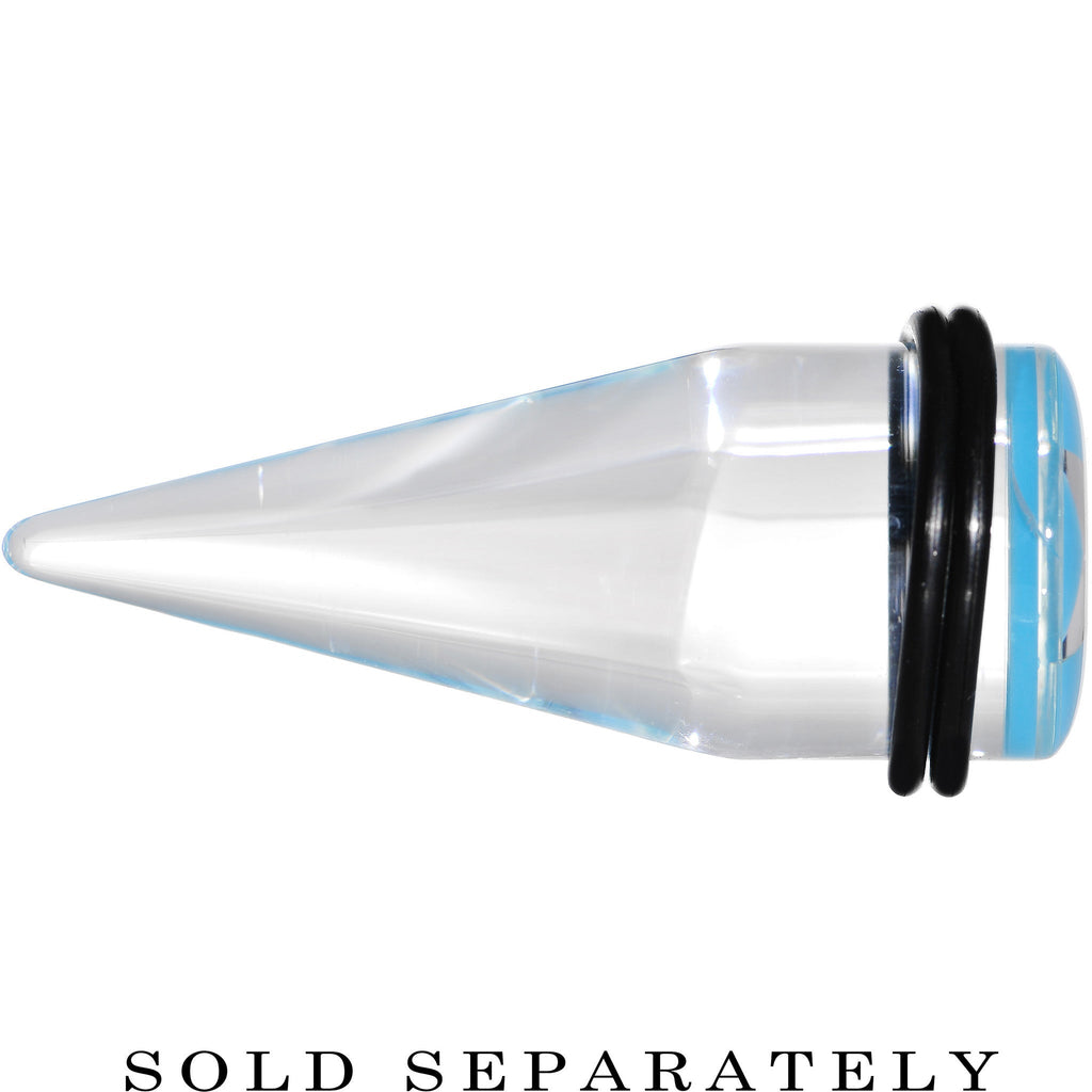 20mm Clear Light Blue Acrylic Wish on a Star Taper