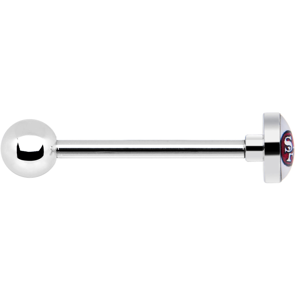 Officially Licensed NFL San Francisco 49ers Barbell Tongue Ring