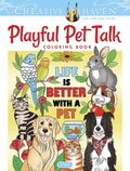 Creative Haven Playful Pet Talk Coloring Book - Paperback