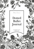 Dotted Bullet Journal: Medium A5 - 5.83X8.27 (Black & White Flowers) - Paperback