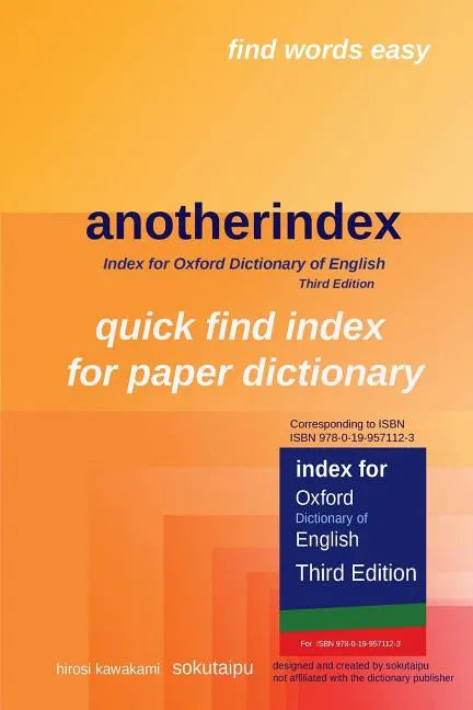 anotherindex: Index for Oxford Dictionary of English Third Edition - Paperback