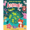 Glow-In-The-Dark Animals Sticker Activity Book - Paperback