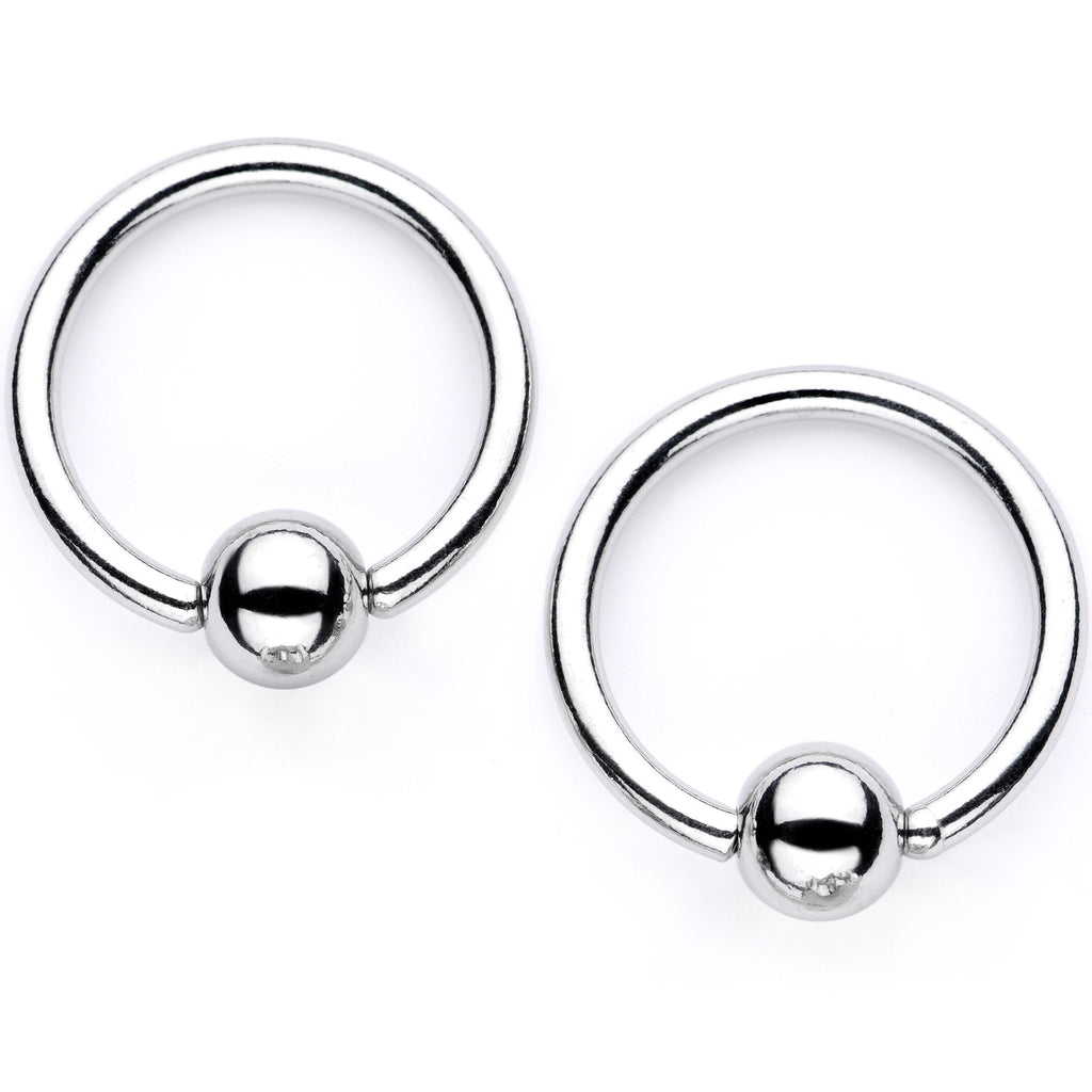 14G Blue Sugar Skull Mask Twisted BCR Captive Nipple Ring Set
