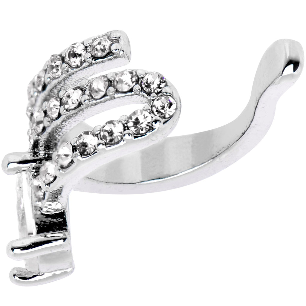 Clear Gem All Of The Bling None Of The Commitment Non Pierced Ear Cuff