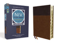 NIV Study Bible, Fully Revised Edition, Large Print, Leathersoft, Brown, Red Letter, Thumb Indexed, Comfort Print - Imitation Leather