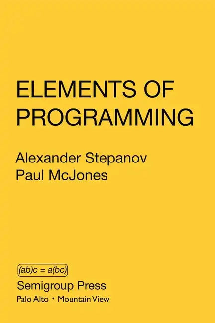 Elements of Programming - Paperback