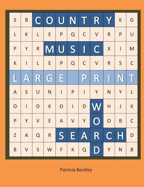Country Music Large Print Word Search - Paperback