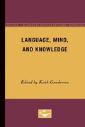 Language, Mind, and Knowledge - Paperback