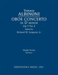 Oboe Concerto in D minor, Op.9 No.2: Study score - Paperback