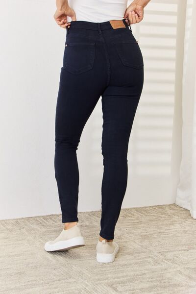 Judy Blue Clara Garment Dyed Tummy Control Blue Denim Skinny Jeans