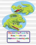 Handwriting Paper for Kids: Practicular Alphabet Learning with fun.: Cursive Writing Books and Practice Paper:3-Line and Checkered Writing Sheets( - Paperback