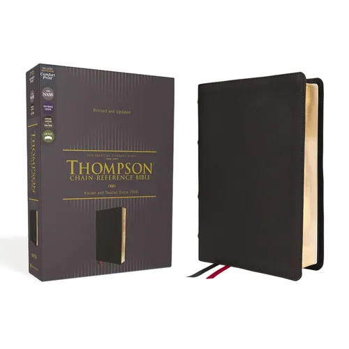 Nasb, Thompson Chain-Reference Bible, Genuine Leather, Calfskin, Black, 1995 Text, Red Letter, Comfort Print - Leather