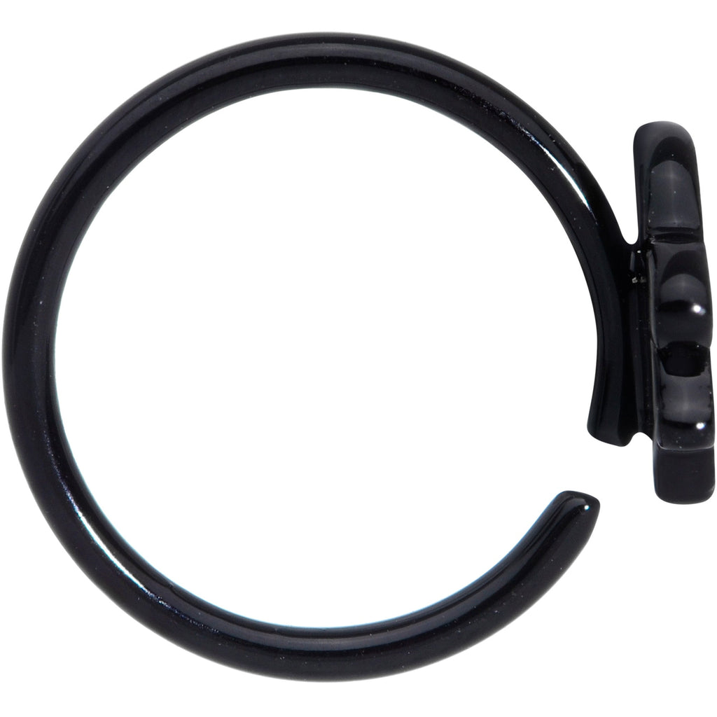 18G 3/8 Black Watermelon Sloth Nose Hoop