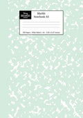 Marble Notebook A5: Mint Green Marble Wide Ruled Journal - Paperback