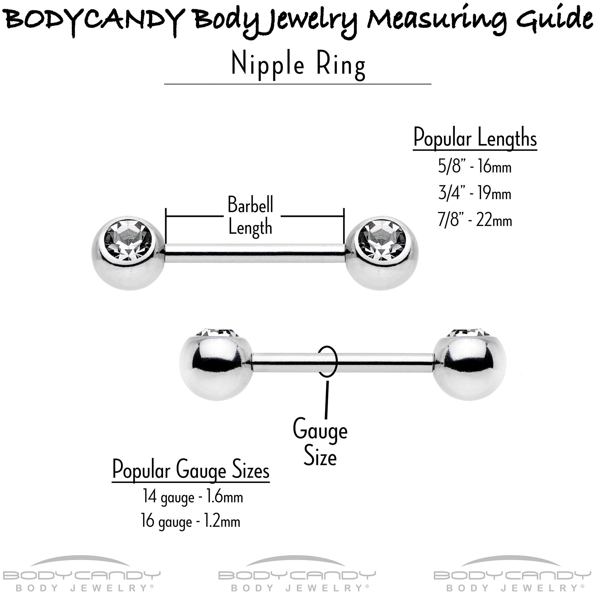 14G 9/16 Clear Gem Rococo Starry Flower Barbell Nipple Ring Set