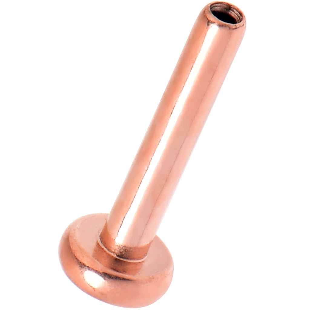 18G 1/4 Rosy Tone ASTM F-136 Implant Grade Titanium Threadless Post Only Labret