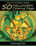 Adult Coloring Book: 50 Halloween Coloring Pages - Paperback