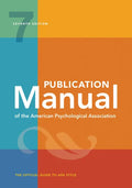 Publication Manual (Official) 7th Edition of the American Psychological Association - Paperback