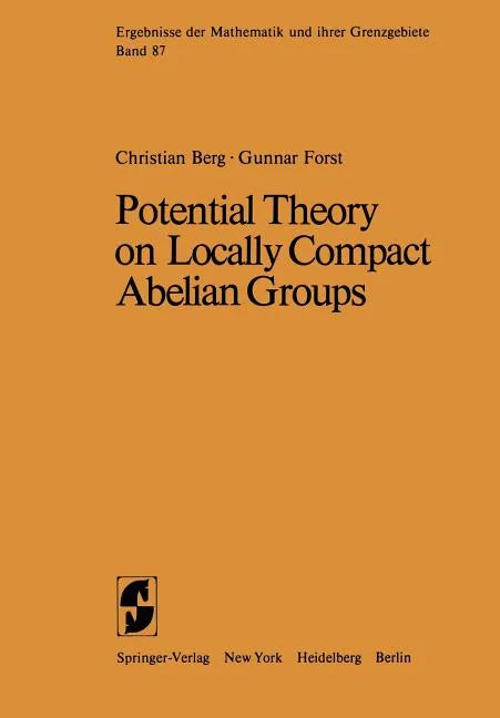 Potential Theory on Locally Compact Abelian Groups - Paperback
