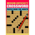 Medium Difficulty Crossword Puzzle Book For Adults: Large Print 84 Puzzles - Paperback