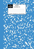 Marble Notebook A5: Blue Marble Wide Ruled Journal - Paperback