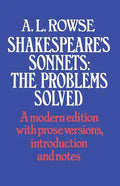 Shakespeare's Sonnets: The Problems Solved - Paperback