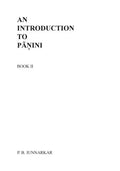 An Introduction to Panini - II - Paperback