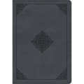 ESV Large Print Wide Margin Bible (Trutone, Slate Blue, Ornament Design) - Imitation Leather