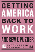 Getting America Back to Work - Paperback