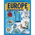 The Europe Coloring Book: 45 Maps with Capitals and National Symbols - Paperback